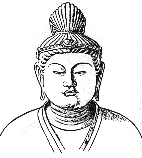FIGURE. 12. – TÊTE DE BRAHMÂ À IKERA (JAPON)